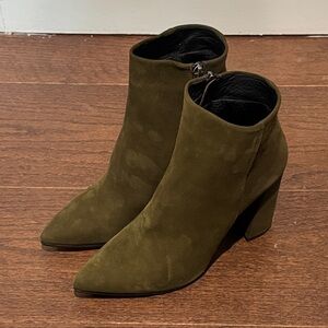 Ametist Women’s Olive Green Ankle Boots Size 40/10